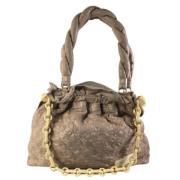 Pre-owned Leather handbags Louis Vuitton Vintage , Beige , Dames