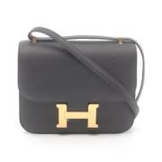 Pre-owned Fabric shoulder-bags Hermès Vintage , Black , Dames