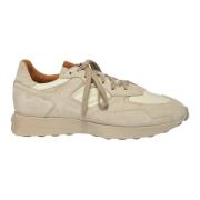 Beige Suède Handgemaakte Sneaker Elia Maurizi , Beige , Dames