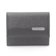 Pre-owned Leather wallets Bvlgari Vintage , Black , Heren