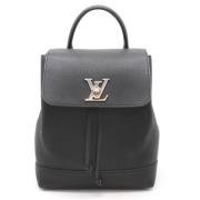 Pre-owned Leather backpacks Louis Vuitton Vintage , Black , Dames