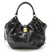 Pre-owned Leather handbags Louis Vuitton Vintage , Black , Dames