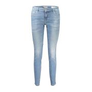 Lichtblauwe Katoenen Dames Jeans Guess , Blue , Dames