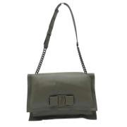 Pre-owned Leather shoulder-bags Salvatore Ferragamo Pre-owned , Green ...