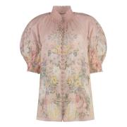 Bloemen Pofschouder Blouse Zimmermann , Multicolor , Dames