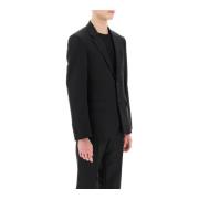 Corporate Slim Jacket met Hoornknopen Off White , Black , Heren