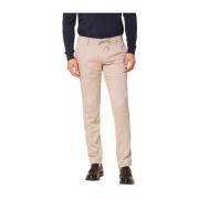 Slim Fit Flanellen Chino Jogger Broek Mason's , Gray , Heren