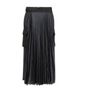 Geruite Rok Sacai , Black , Dames