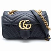 Pre-owned Leather crossbody-bags Gucci Vintage , Black , Dames