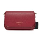 Mini Tas Bordeaux met Zwart Logo Opschrift Emporio Armani , Red , Dame...