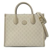 Pre-owned Canvas totes Gucci Vintage , Beige , Dames