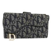 Pre-owned Canvas wallets Dior Vintage , Blue , Dames