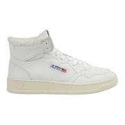 Witte Shearling Mid-Top Sneakers Autry , White , Heren