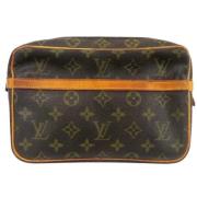 Pre-owned Canvas clutches Louis Vuitton Vintage , Brown , Dames