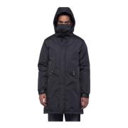 Lange parka met capuchon John Richmond , Black , Heren