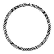 Stalen choker ketting met diamanten John Richmond , Gray , Dames