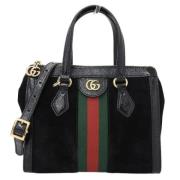 Pre-owned Leather handbags Gucci Vintage , Black , Dames