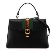 Pre-owned Leather handbags Gucci Vintage , Black , Dames