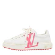 Pre-owned Leather sneakers Louis Vuitton Vintage , White , Dames