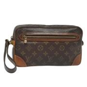 Pre-owned Canvas clutches Louis Vuitton Vintage , Brown , Dames