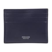 Stijlvol Leren Portemonnee voor Mannen Salvatore Ferragamo , Blue , He...