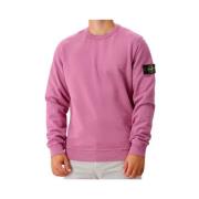 Rose Crewneck Sweater Klassiek Wit Stone Island , Pink , Heren