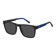 Zwart Blauw/Grijs Zonnebril TH 2144/S Tommy Hilfiger , Black , Heren