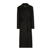 Elegante Wollen Winterjas Dolce & Gabbana , Black , Dames