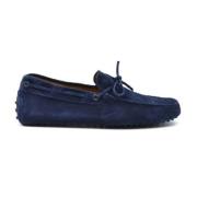 Blauwe Leren Loafers Elegante Stijl Tod's , Blue , Heren