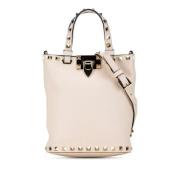 Pre-owned Leather handbags Valentino Vintage , Beige , Dames