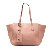 Pre-owned Leather totes Gucci Vintage , Pink , Dames