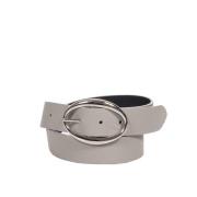 Zachte Dubbele Leren Riem Orciani , Gray , Dames