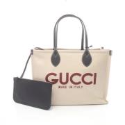 Pre-owned Canvas totes Gucci Vintage , Beige , Dames