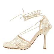 Pre-owned Leather heels Bottega Veneta Vintage , Beige , Dames