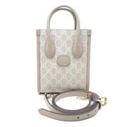 Pre-owned Canvas totes Gucci Vintage , Beige , Dames