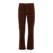 Bruine Rider Enkel Jeans Mother , Brown , Dames