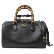 Pre-owned Leather handbags Gucci Vintage , Black , Dames