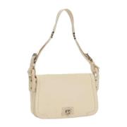 Pre-owned Leather shoulder-bags Salvatore Ferragamo Pre-owned , Beige ...