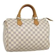 Pre-owned Canvas handbags Louis Vuitton Vintage , White , Dames