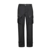 Twill Broek voor Stijlvolle Outfits Sacai , Black , Dames