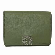 Pre-owned Leather wallets Loewe Pre-owned , Green , Dames