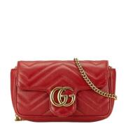 Pre-owned Leather gucci-bags Gucci Vintage , Red , Dames