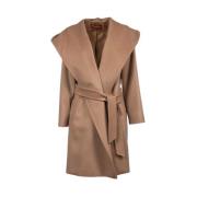 Korte wollen wikkeljas met capuchon Max Mara Studio , Brown , Dames