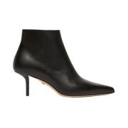 Zwarte leren potloodhak laarzen Max Mara , Black , Dames