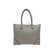 Leren Tote Tas met Ritssluiting Michael Kors , Beige , Dames