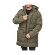 Heren Dons Parka Jas Geox , Green , Heren