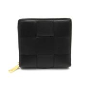 Pre-owned Leather wallets Bottega Veneta Vintage , Black , Dames