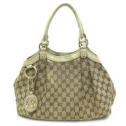 Pre-owned Canvas gucci-bags Gucci Vintage , Beige , Dames