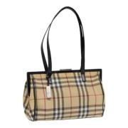 Pre-owned Canvas shoulder-bags Burberry Vintage , Beige , Dames