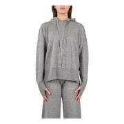 Hoodie van viscose met geborduurd logo Hinnominate , Gray , Heren